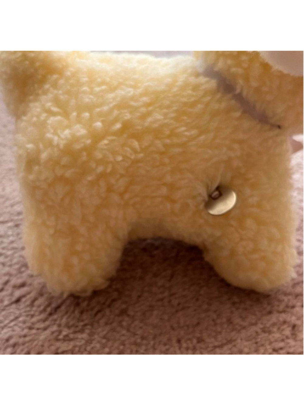 vintage 1980s Bantam musical wind-up plush lamb toy featuring textured cream fle - Picture 3 of 7